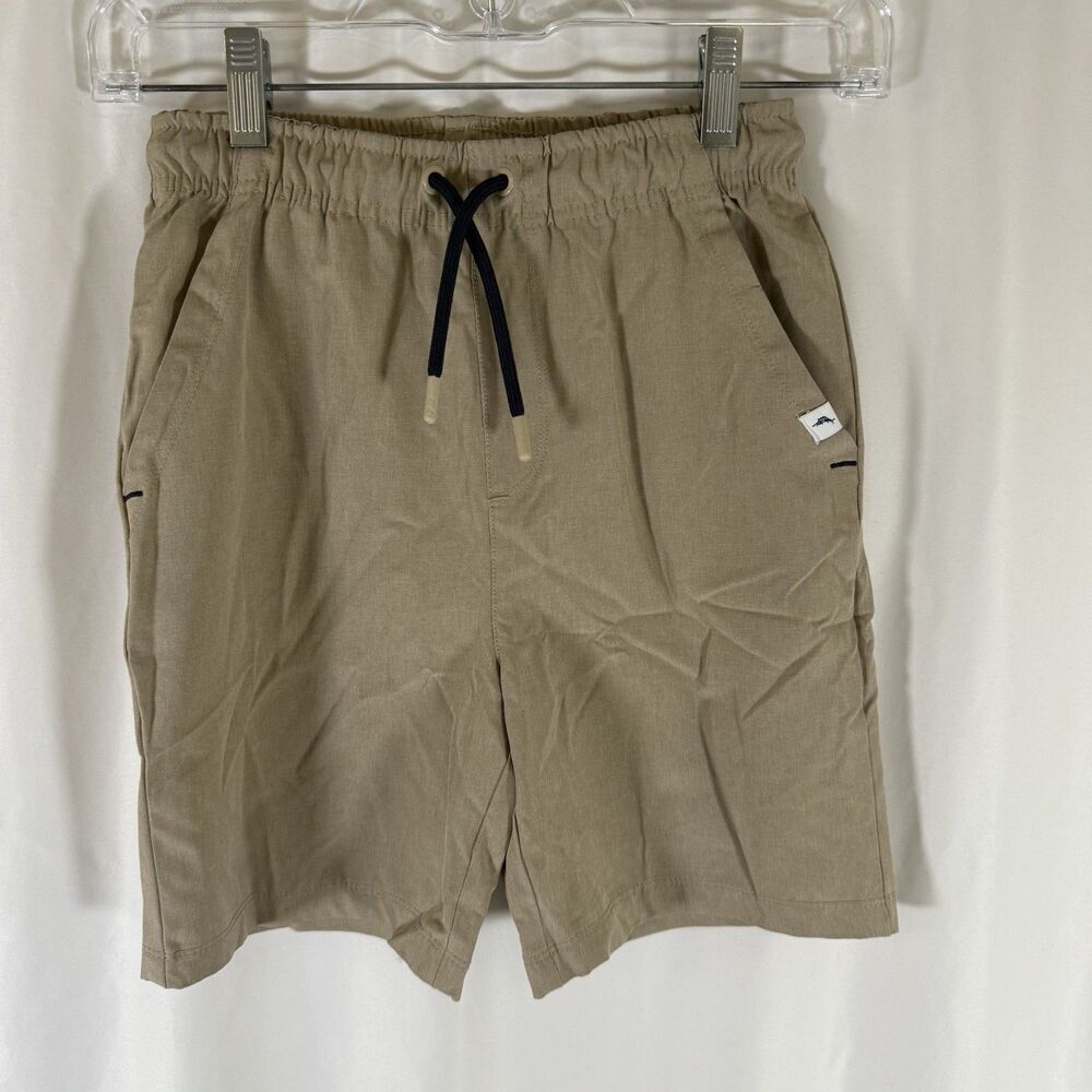 Tommy Bahama Active Shorts Boys 7/8 Brown Pull On Drawstring Side Pockets